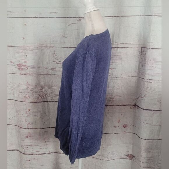 Eileen Fisher V Neck Linen Sweater Size Small - Picture 3 of 6
